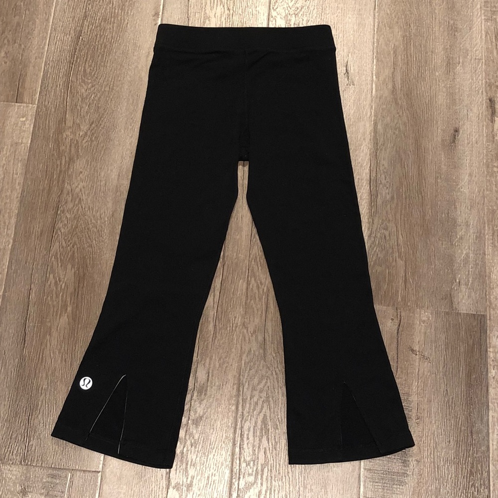 Lululemon Black Slit Crop Pant Leggings 4
